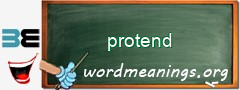 WordMeaning blackboard for protend